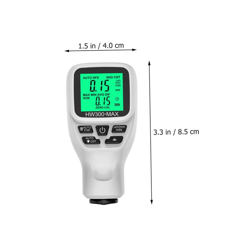 White Automotive Coating Thickness Gauge Digital Paint Depth Measurement Tool - Image 2